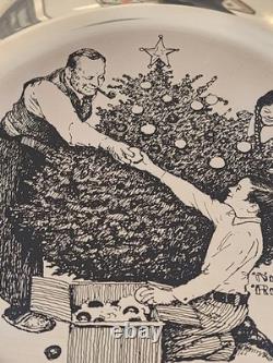 Franklin Mint Norman Rockwell Sterling Silver no documents Christmas Plate