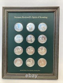 Franklin Mint Norman Rockwell's Spirit of Scouting Sterling Silver Boy Scout Set