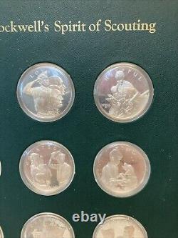 Franklin Mint Norman Rockwell's Spirit of Scouting Sterling Silver Boy Scout Set