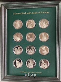 Franklin Mint Norman Rockwell's Spirit of Scouting Sterling Silver Set 300g