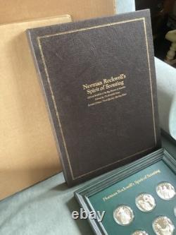 Franklin Mint Norman Rockwell's Spirit of Scouting Sterling Silver Set 300g