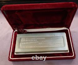 Franklin Mint Nov. 14, 1972 NY Stock Exchange 1000 gram. 925 Sterling Silver Bar