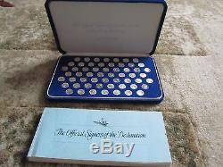 Franklin Mint Official 56 Signers Of Declaration Mini Coin Silver Set With Book