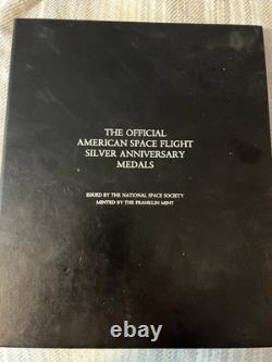 Franklin Mint Official American Space Flight Silver Anniversary 24 Silver Medals