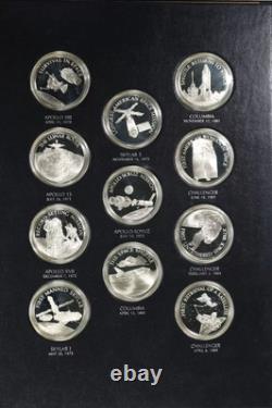Franklin Mint Official American Space Flight Silver Anniversary 24 Silver Medals