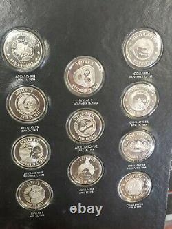 Franklin Mint Official American Space Flight Silver Anniversary Medals-25 Medals