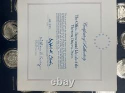 Franklin Mint Official Bicentennial Medals Of Original 13 States. 925 Ss Coins