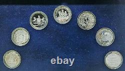 Franklin Mint Official Bicentennial Medals Of Original 13 States. 925 Ss Coins