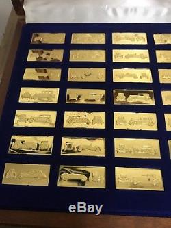 Franklin Mint Official Classic Car Collection 24 Kt Gold Plated on Silver 63 Bar