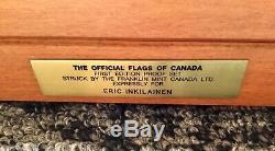 Franklin Mint Official Flags of Canada Sterling Silver Bar (32.76 OZ 999 silver)