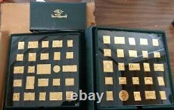 Franklin Mint Official Gold On Silver Proofs Of America's Greatest Stamps