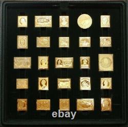Franklin Mint Official Gold On Silver Proofs Of America's Greatest Stamps
