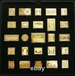 Franklin Mint Official Gold On Silver Proofs Of America's Greatest Stamps