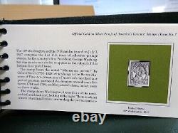 Franklin Mint Official Gold On Silver Proofs Of America's Greatest Stamps