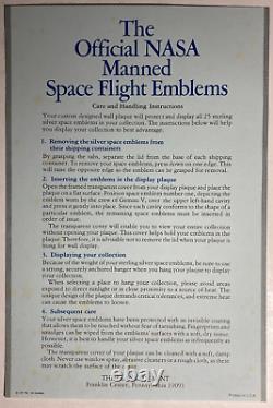 Franklin Mint Official NASA Manned Space Flight Emblem Sterling Proof Set of 25