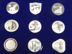 Franklin Mint Official NASA Manned Space Flight Emblems 25pc 925 Silver Set