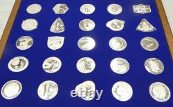 Franklin Mint Official NASA Manned Space Flight Emblems 25pc 925 Silver Set