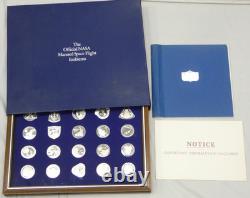 Franklin Mint Official NASA Manned Space Flight Emblems 25pc 925 Silver Set