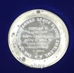 Franklin Mint Official NASA Manned Space Flight Emblems 25pc 925 Silver Set