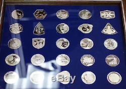 Franklin Mint Official Nasa Manned Space Flight Sterling Silver Emblems