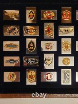 Franklin Mint Official Silver Emblems Of The 50 World's Greatest Automobiles Coa