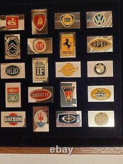 Franklin Mint Official Silver Emblems Of The 50 World's Greatest Automobiles Coa