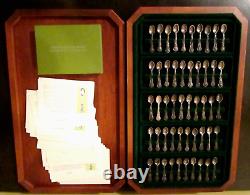 Franklin Mint Official State Flowers (50) Mini Spoon Collection STERLING