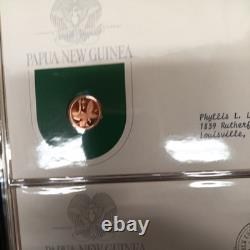 Franklin Mint Papua New Guinea 1975 Official Currency 5 Kina 10 Silver Coin