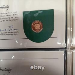 Franklin Mint Papua New Guinea 1975 Official Currency 5 Kina 10 Silver Coin