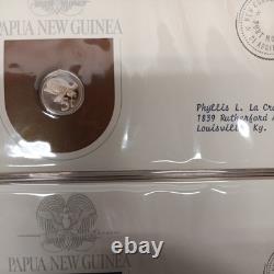 Franklin Mint Papua New Guinea 1975 Official Currency 5 Kina 10 Silver Coin