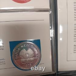 Franklin Mint Papua New Guinea 1975 Official Currency 5 Kina 10 Silver Coin