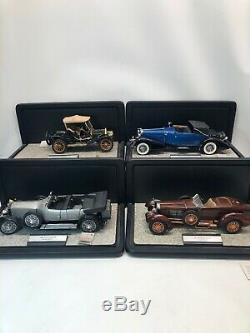 Franklin Mint Precision Models Lot Of 4 Suiza Tulipwood Rolls Silver Ghost