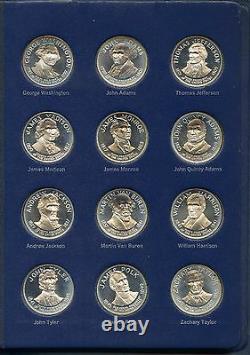 Franklin Mint Presidential 36 Silver Proof Coin Set. Uncirculated. Lot #423