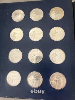 Franklin Mint Presidential Commemorative Proof Set of 36 Sterling Silver Medals