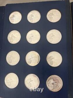 Franklin Mint Presidential Commemorative Proof Set of 36 Sterling Silver Medals