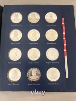 Franklin Mint Presidential Commemorative Proof Set of 36 Sterling Silver Medals