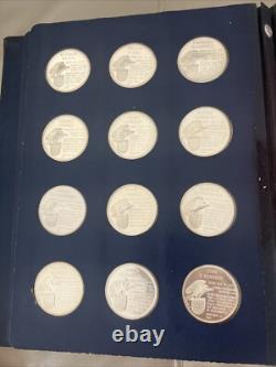 Franklin Mint Presidential Commemorative Proof Set of 36 Sterling Silver Medals