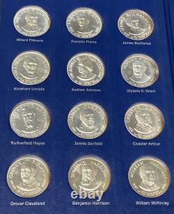 Franklin Mint Presidential Medallions Proof Sterling Silver Net 36 oz pure withCOA