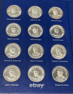 Franklin Mint Presidential Medallions Proof Sterling Silver Net 36 oz pure withCOA