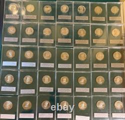 Franklin Mint Presidential Medals 35 Piece Set Sterling