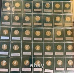 Franklin Mint Presidential Medals 35 Piece Set Sterling