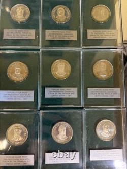 Franklin Mint Presidential Medals 35 Piece Set Sterling