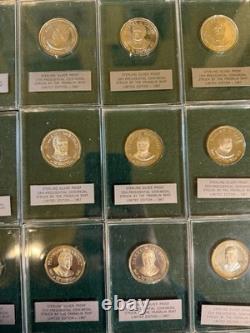 Franklin Mint Presidential Medals 35 Piece Set Sterling