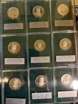 Franklin Mint Presidential Medals 35 Piece Set Sterling