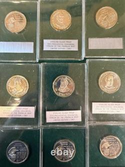 Franklin Mint Presidential Medals 35 Piece Set Sterling