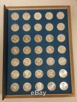 Franklin Mint Presidential Set 35 Coins 26mm Sterling Silver