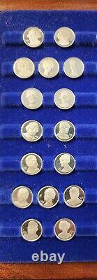 Franklin Mint Presidents & First Ladies Mini Coin Silver Set Case Sterling Lot