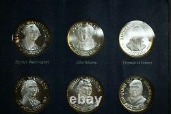 Franklin Mint Presidents Sterling Silver Proof Coins 36 Coins Total