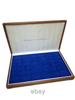 Franklin Mint Presidentsl Display case for Silver Bars 36 Spots- 23.7 x 14.7