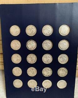 Franklin Mint Project Apollo Mans Greatest Silver Medal Coin Set 20 Medals